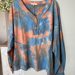 Long sleeve tie die shirt new with tag. Never worn